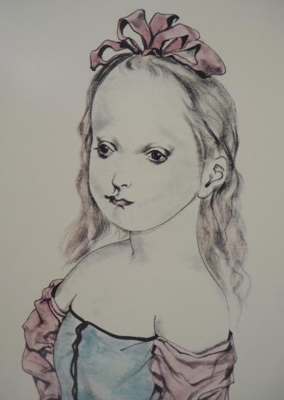 Léonard Tsuguharu FOUJITA - Fille à la robe, 1975 - Affiche 2