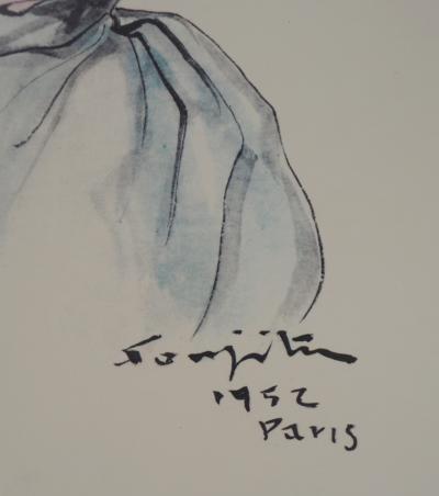 Léonard Tsuguharu FOUJITA - Fille à la robe, 1975 - Affiche 2