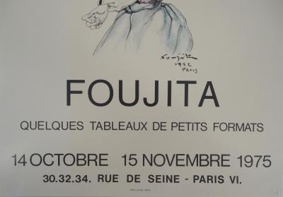 Léonard Tsuguharu FOUJITA - Fille à la robe, 1975 - Affiche 2