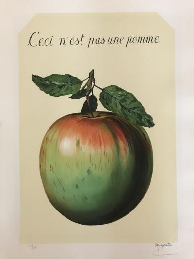 René MAGRITTE (d’après) - Ceci n’est pas une pomme - Lithographie 2
