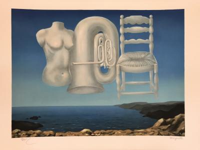 René MAGRITTE (d’après) - Le temps menaçant - Lithographie 2