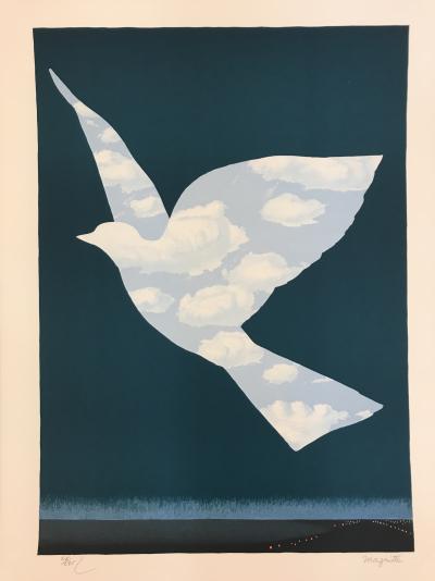 René MAGRITTE (d’après) - L’oiseau de Ciel - Lithographie 2