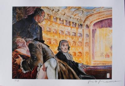 Milo MANARA - Casanova : Au Théâtre, 2009 - Impression signée au crayon 2
