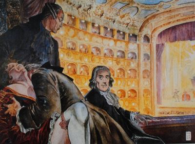 Milo MANARA - Casanova : Au Théâtre, 2009 - Impression signée au crayon 2