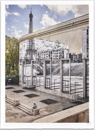 JR - JR au Palais de Tokyo, 28 Août 2020, 16H12, Paris, 2020 - Lithograpie signée au crayon 2
