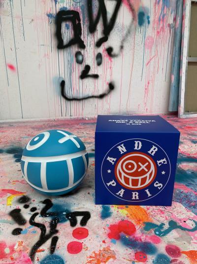 André SARAIVA - Big Mr. A Ball - Blue, 2021 - Sculpture 2