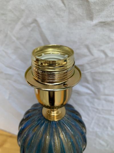 TOSO - Paire de lampe bleues Murano, circa 1980 2