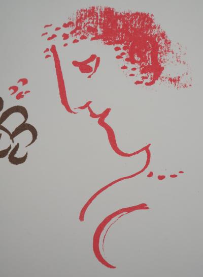 Marc CHAGALL - Femme aux fleurs, 1972 - Lithographie 2