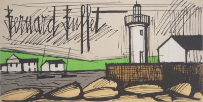 Bernard BUFFET - Paysage au phare - Lithographie originale signée 2