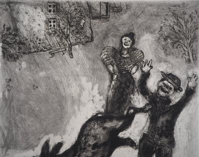 Marc CHAGALL - L’Ane et le Chien, 1952 - Gravure originale signée 2