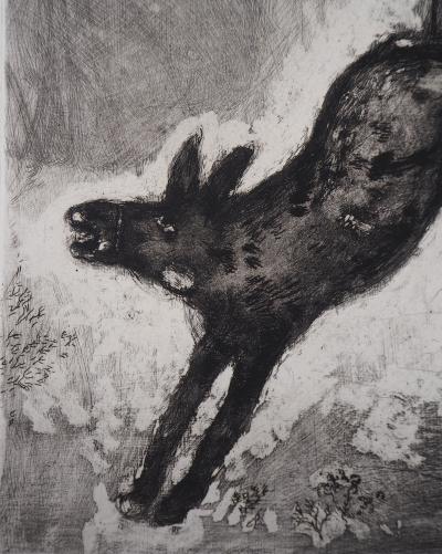 Marc CHAGALL - L’Ane et le Chien, 1952 - Gravure originale signée 2