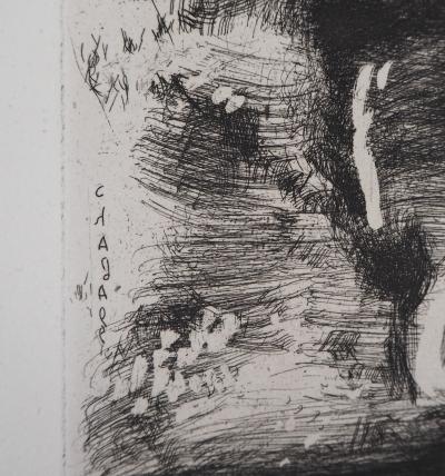 Marc CHAGALL - L’âne chargé d’éponges et l’âne chargé de sel, 1952 - Gravure originale signée 2
