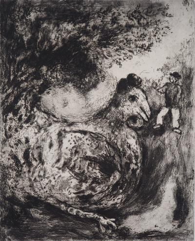 Marc CHAGALL - La Poule aux œufs d’or, 1952 - Gravure originale 2