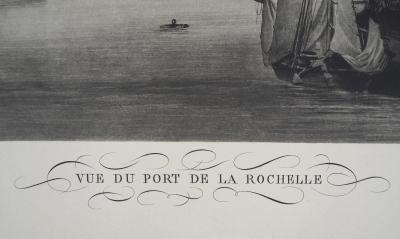 Anonyme : Vue du port de la Rochelle - Héliogravure originale 2