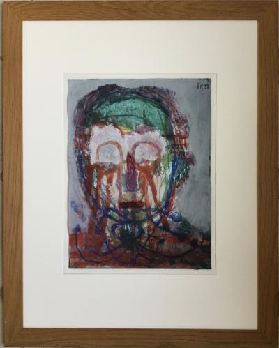 Fred  KLEINBERG - Personnage , 1999 - Huile sur papier signée 2