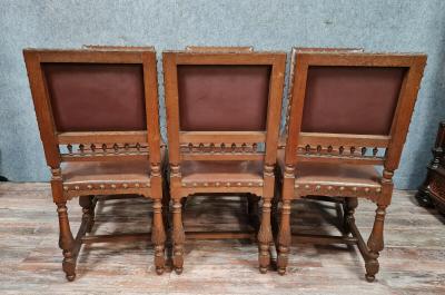 Série de 6 chaises Renaissance en noyer, vers 1850 2