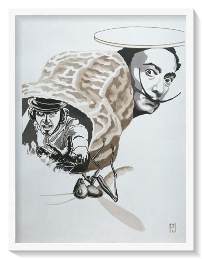 Pierre JACOB - Clockwork peanut, 2020 - Acyrlique sur bois 2