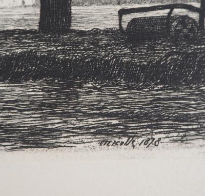 Émile Frédéric NICOLLE : A la campagne - Gravure originale signée 2
