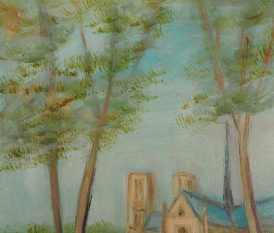 Michel PABOIS - Bouquinistes - Huile sur toile original signée 2