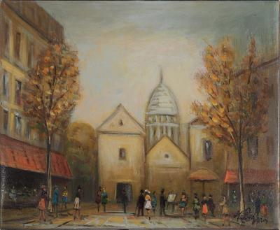 Michel PABOIS - Montmartre - Huile sur toile original signée 2