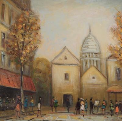 Michel PABOIS - Montmartre - Huile sur toile original signée 2