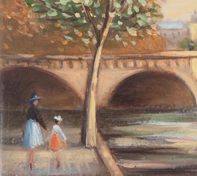Michel PABOIS - Pont Neuf - Huile sur toile signée 2