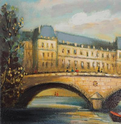 Michel PABOIS - Musée du Louvre - Huile sur toile signée 2
