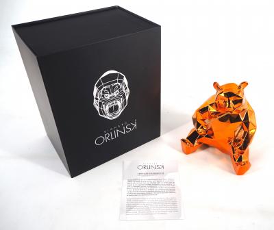 Richard ORLINSKI : Panda Spirit (orange edition) - Sculpture originale 2