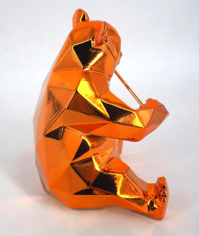 Richard ORLINSKI : Panda Spirit (orange edition) - Sculpture originale 2