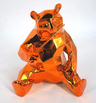 Richard ORLINSKI : Panda Spirit (orange edition) - Sculpture originale 2