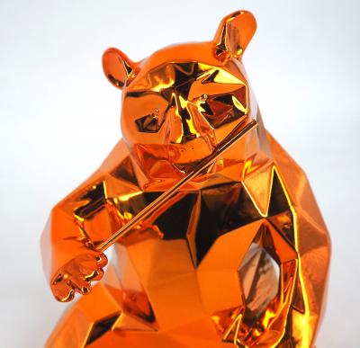 Richard ORLINSKI : Panda (Orange Edition) - Sculpture originale 2
