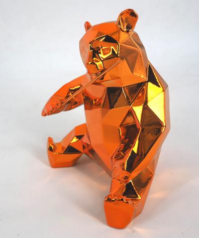 Richard ORLINSKI : Panda (Orange Edition) - Sculpture originale 2