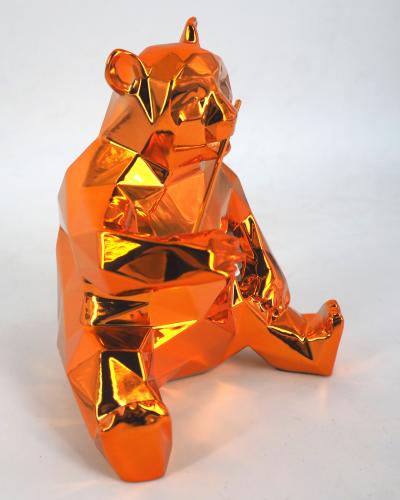 Richard ORLINSKI : Panda (Orange Edition) - Sculpture originale 2