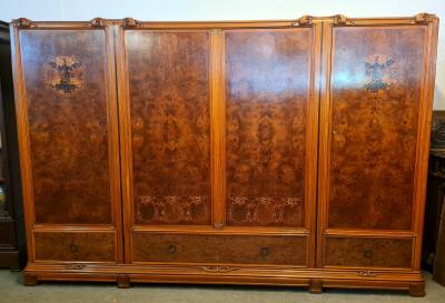 Meuble Art Nouveau en Loupe d’Amboine 2