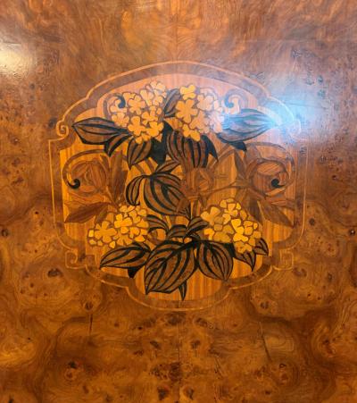 Meuble Art Nouveau en Loupe d’Amboine 2