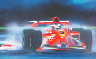 Victor SPAHN : Ferrari F399 - Lithographie originale signée 2