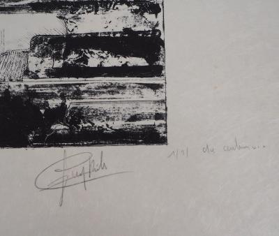 Guy RIBES : Visite - Lithographie et gravure originale signée 2
