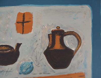 Henri HAYDEN : Nature morte aux théières - Lithographie originale signée 2