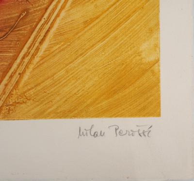 Milan PERISIC : Fleurs dormantes - Gravure originale signée 2