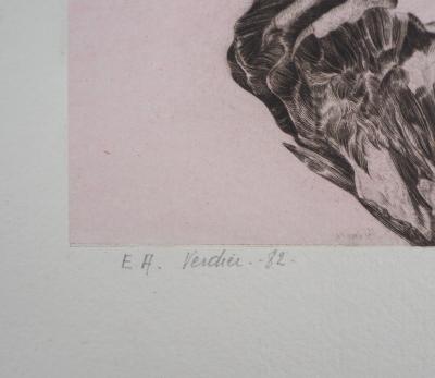 VERDIER : Hibou, 1982 - Gravure originale signée 2