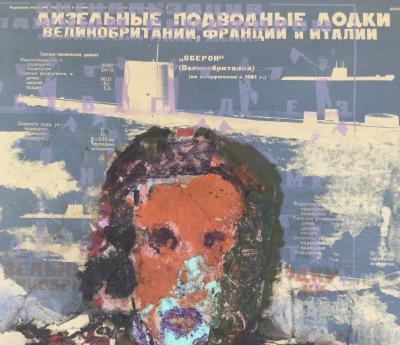 Fred KLEINBERG - Personnage assis, 2001 - Technique mixte signée 2