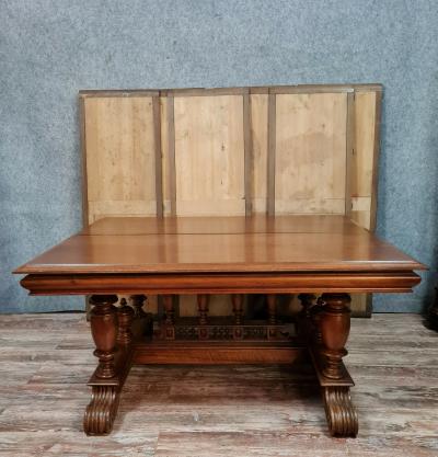 Table Renaissance en noyer, XIXe siècle 2