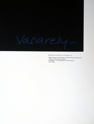 Victor VASARELY - Olympia, Ciel et Soleil - Sérigraphie originale, Signée 2