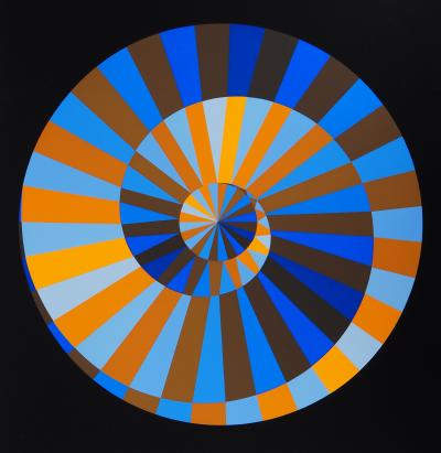 Victor VASARELY - Olympia, Ciel et Soleil - Sérigraphie originale, Signée 2