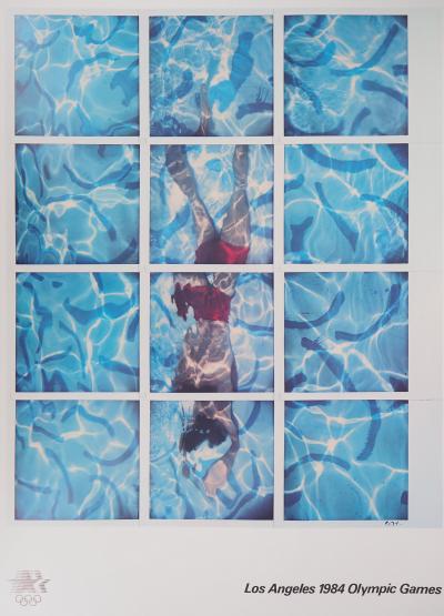 David HOCKNEY - Swimmer, Pool Diver, 1982 - Impression offset
