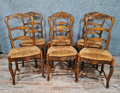 Série de 6 chaises style Louis XV provençale 2