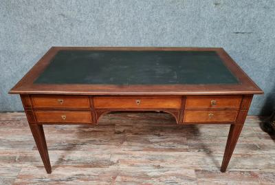 Bureau de centre style Louis XVI en acajou et citronnier 2