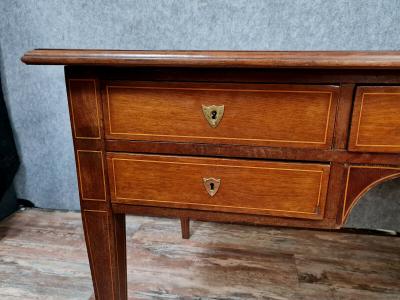 Bureau de centre style Louis XVI en acajou et citronnier 2