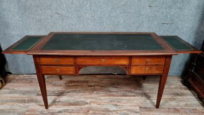 Bureau de centre style Louis XVI en acajou et citronnier 2