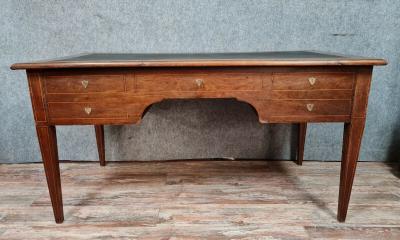 Bureau de centre style Louis XVI en acajou et citronnier 2